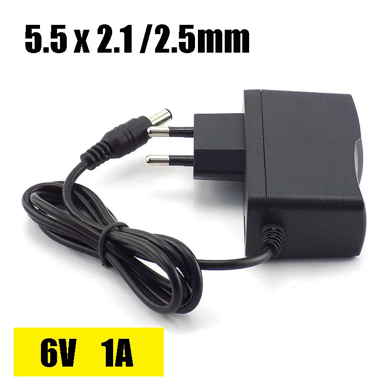 AC 100-240V 6V 0.5A 1A DC Power Supply Adapter Charger For Blood Pressure Monitor 5.5x2.5mm