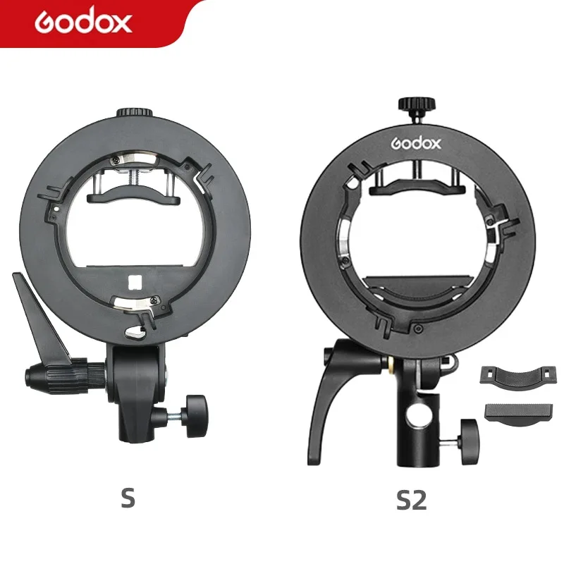 Godox S Chuck S2 Staffa Fotografia Flash Staffa a forma di S Chuck Softbox Accessori per Godox V1 V860II AD200 AD400PRO Flash