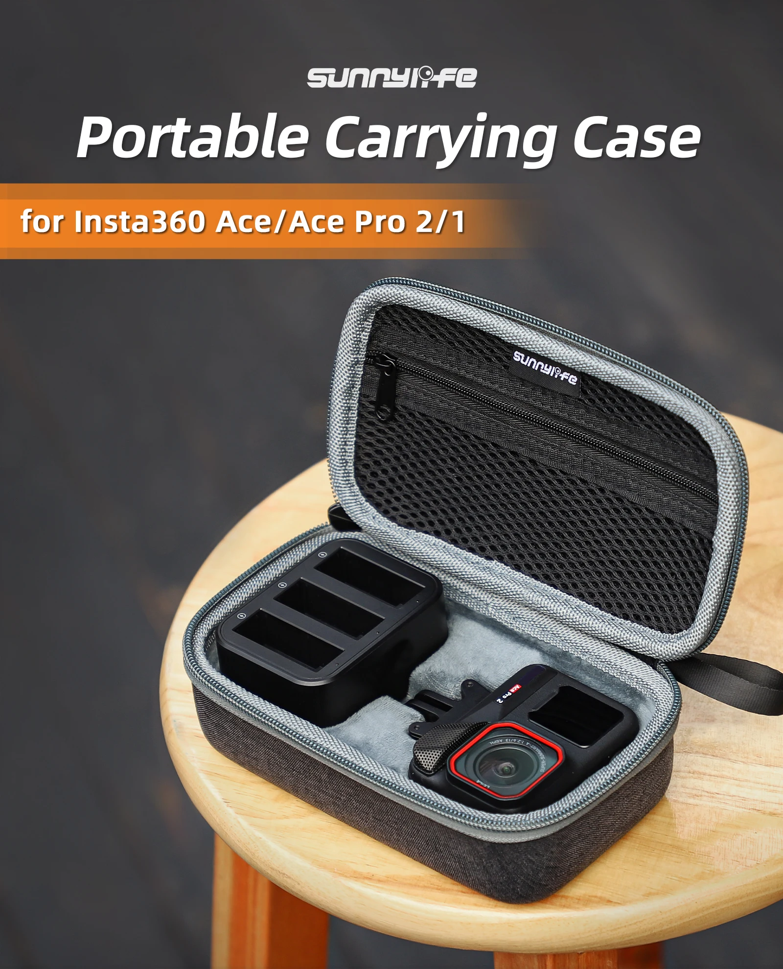 

Сумка для хранения Insta360 Ace Pro 2/для Insta360 Ace, органайзер большой емкости, защитный чехол для переноски, аксессуары