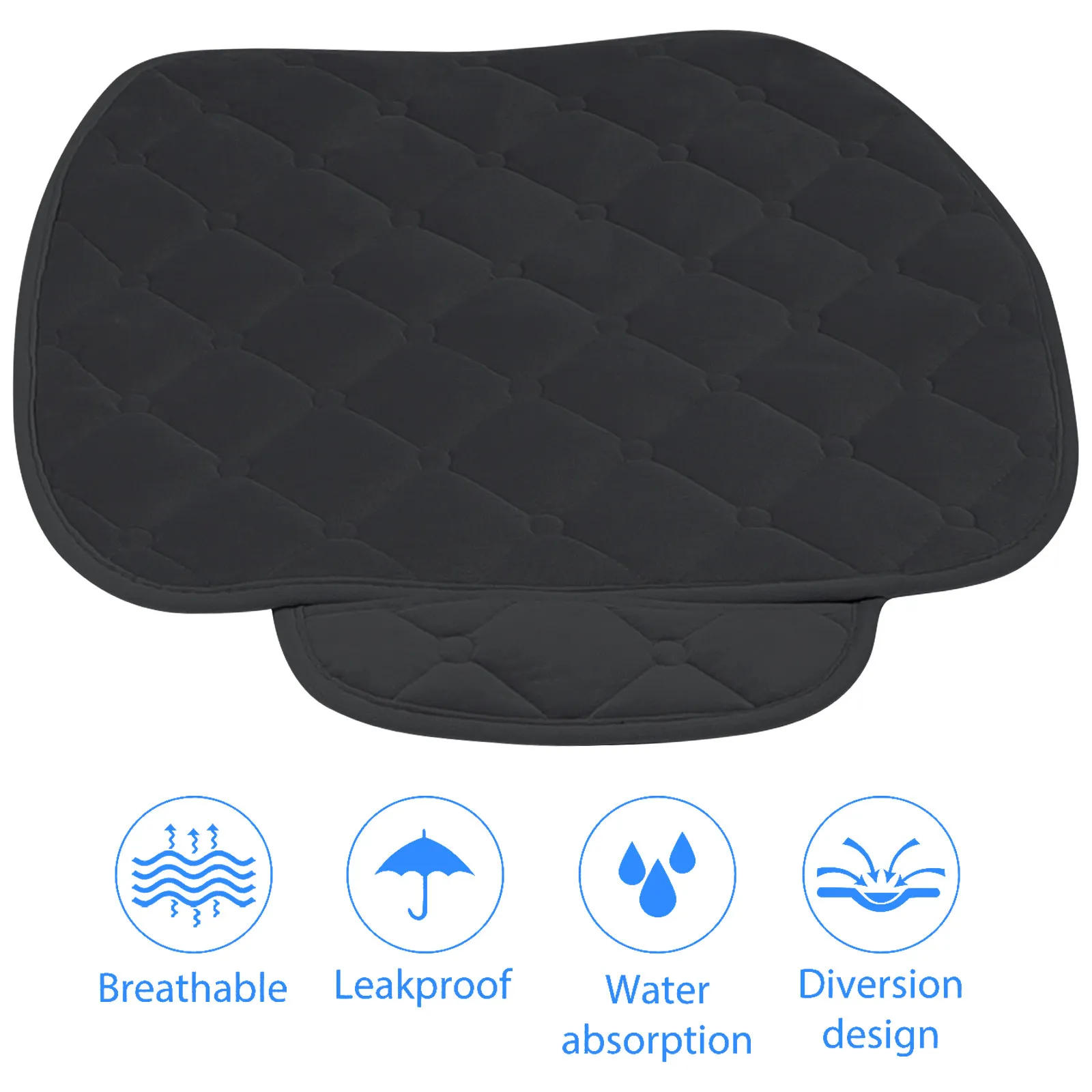 High-Density Car Seat Cushion – Skin-Friendly Fabric, Non-Slip, Warm & Comfortable, Foldable Auto Seat Pad