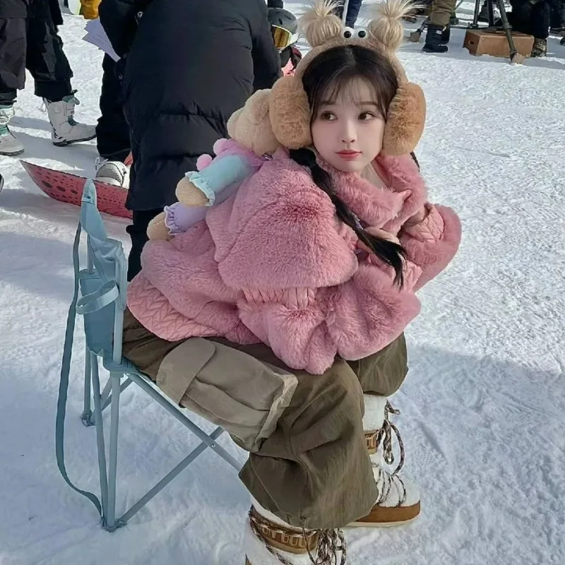 

Cute and Funny Plush Ear Muffs Funny Cute Big Eyes Ugly Winter Women Windproof Warm Maillard Color Earmuffs Star Style