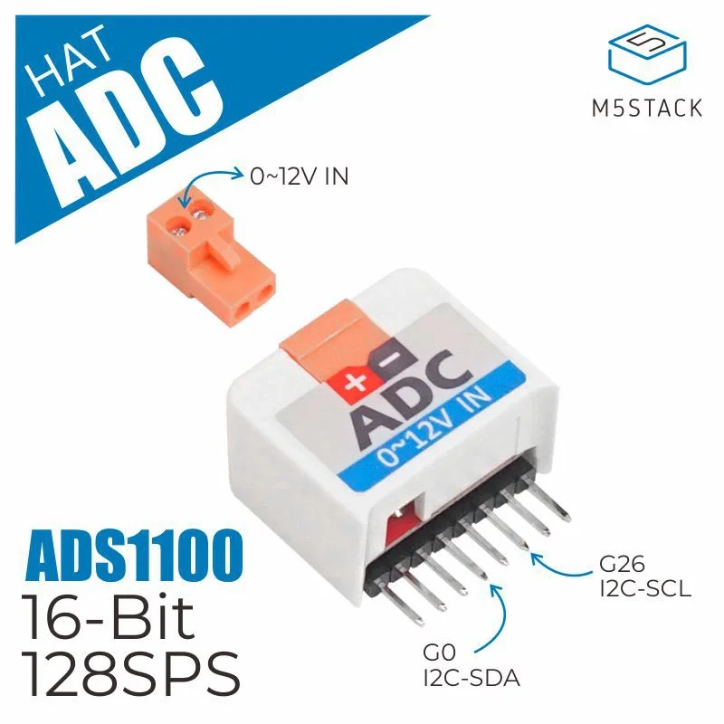 M5Stack oficial M5StickC ADC sombrero ADS1100