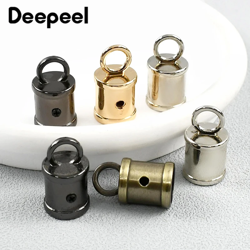

20Pcs 10*23mm Metal Cord Stopper Buckle Tassel Fringe Cap Clasp Leather Rope End Locks Handbag Strap Connector DIY Accessories