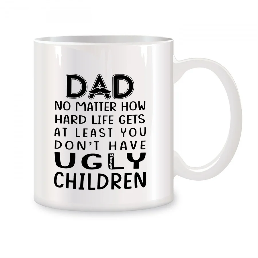 Dad Mugs For Dad, Father, Daddy, Papa, Grandpa, Uncle, Brother Birthday Gifts Novelty Coffee Ceramic Tea Cups White 11 oz