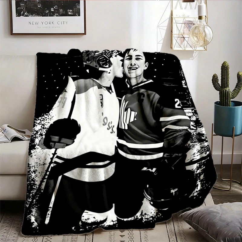 Hudson Williams Connor Storrie Vintage Flannel Blanket, Heated Rivalry Fan Gift