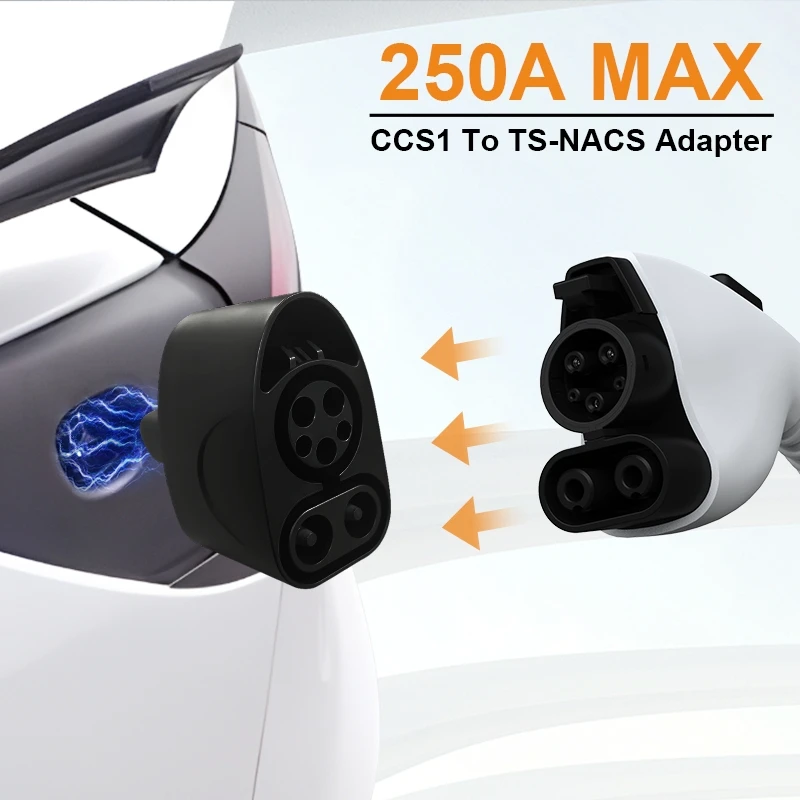 Feyree CCS1-TS-NACS 어댑터 250A DC Tesla Model 3/X/Y에 적합 TS-NACS 충전 포트 지원 CCS1 충전기 썸네일 3