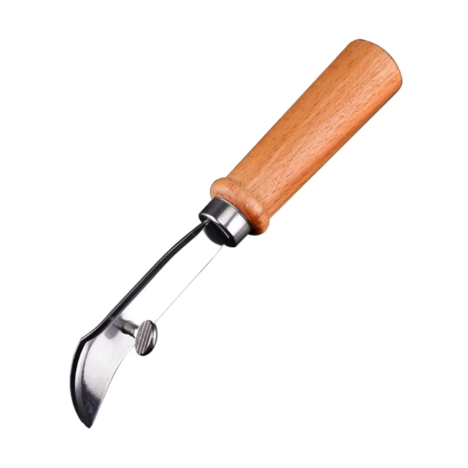 

Handmade Leather Edge Stitcher, Adjustable Width Leather Edger with Stainless Steel Blade & Wood Handle for Punching Marking