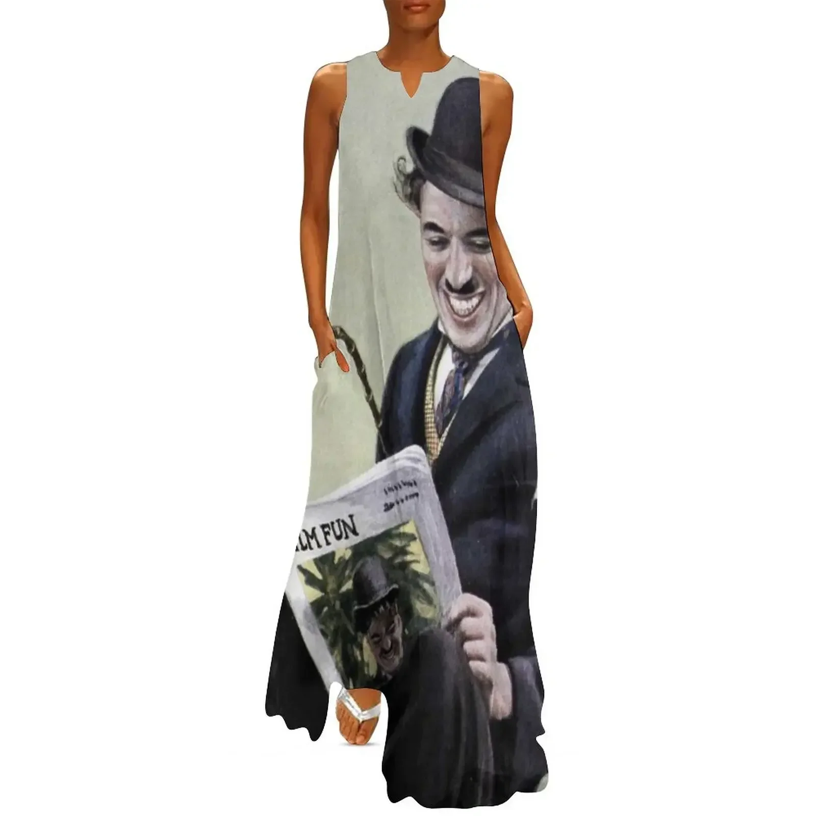 

Charlie Chaplin Long Dress women party dresses evening dresses women beach outfits for women Dress