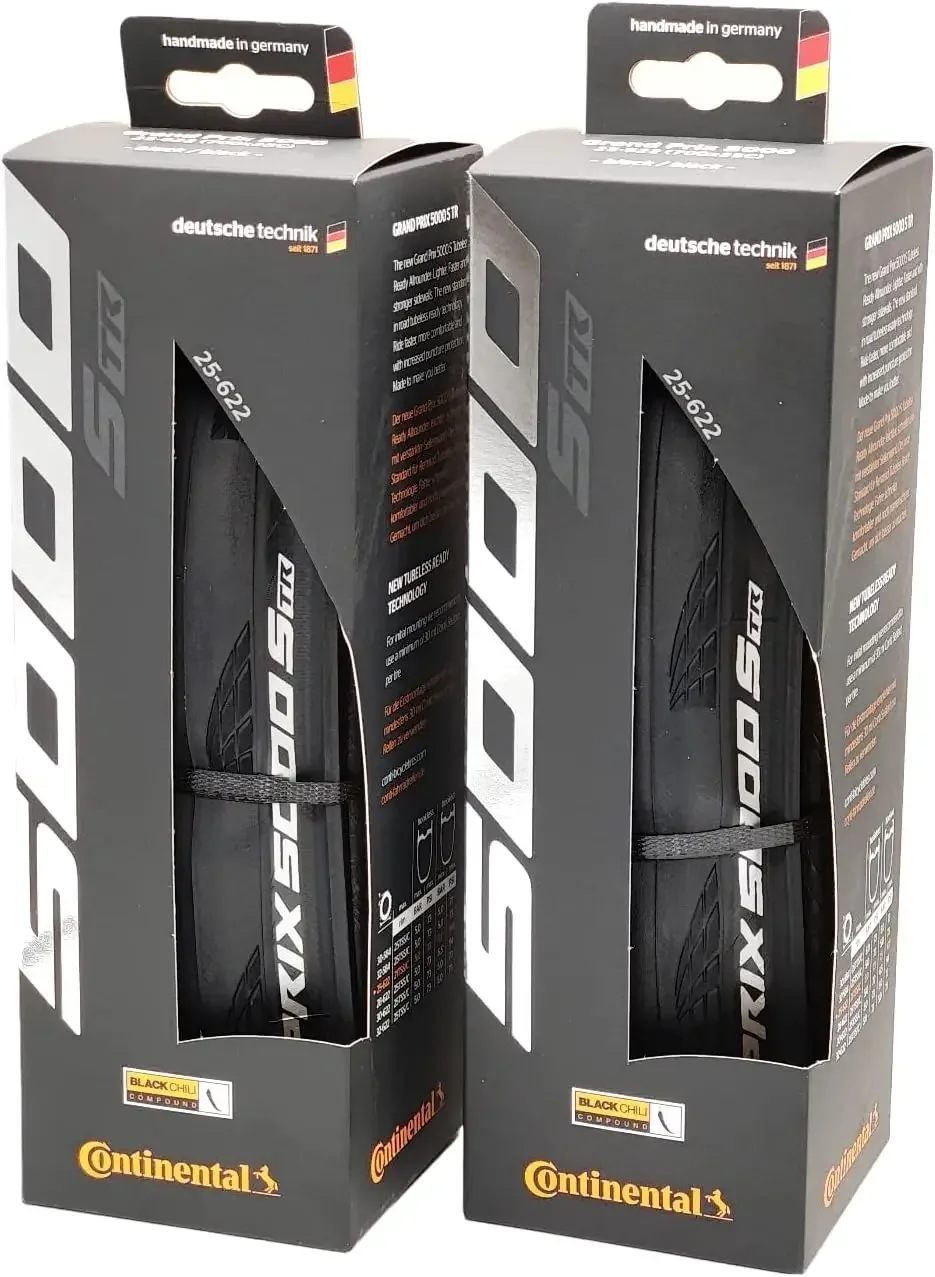 Grand Prix 5000 S TR Tubeless Ready - Pack of 2 Tires (700x25 / 25-522)