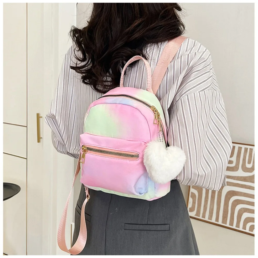 Mini Backpack Women Nylon Cute Small Shopper Handbags Multicolor Book Bags Girls Fashion Shoulder Bag