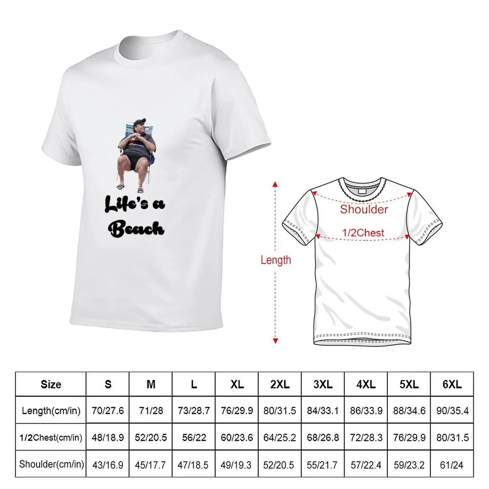 Life's a Beach (With Text) T-Shirt vintage anime shirt graphic shirts anime tshirt oversized graphic tee t shirt men