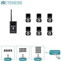 Retekess T130S Tour Guide System Audio Guide, 2nd Gen T130 Mic Long Standby Transmitter Receivers Radio Guide For Tour Training