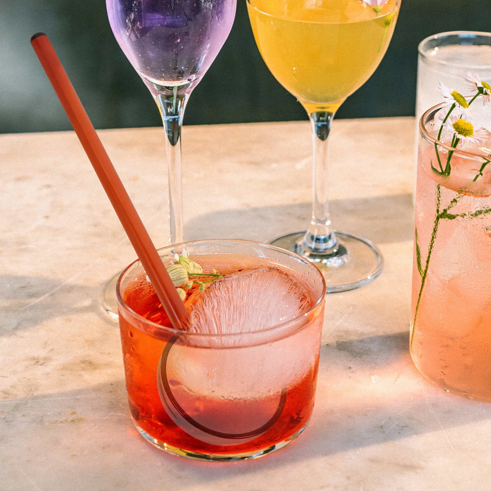 

2Pcs Stylish Long Handle Glass Spoons Mixing Stirrers for Coffee Tea Dessert Heat Resistant Smooth Surface Easy Clean Design