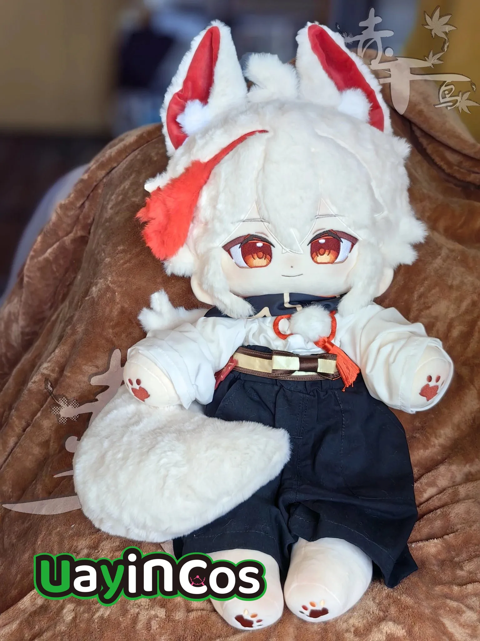 60cm Anime Genshin Impact Kaedehara Kazuha Monster Stuffed  Plushie Plush Soft Pillows Cotton Doll Body Anime Figure Toy Kids Gi