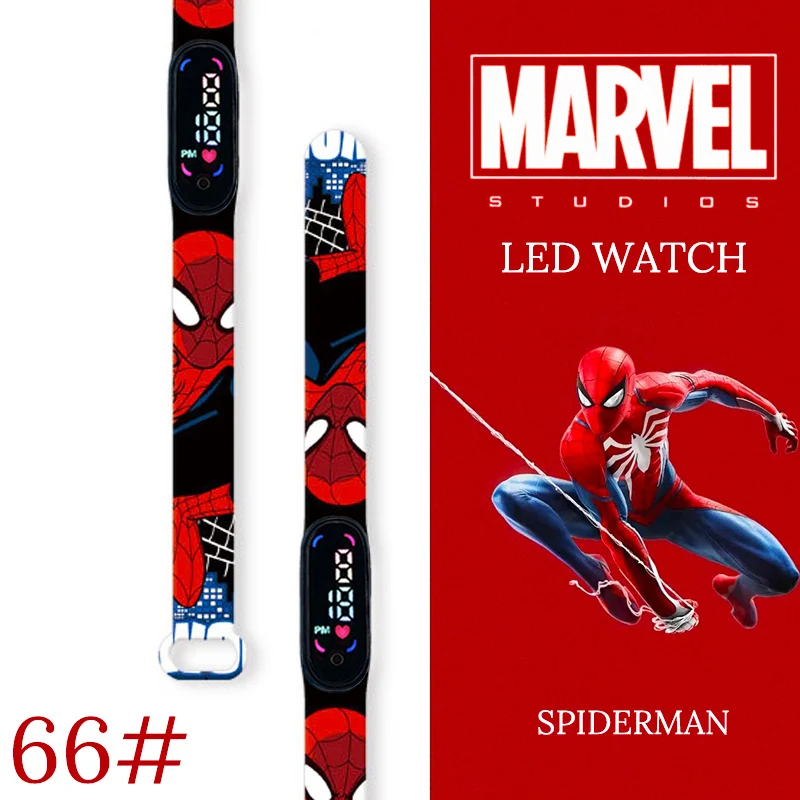 Disney Spiderman Kid\'s Watches Child Sport Wristband Waterproof Children Digital Watch Boys LED Clock