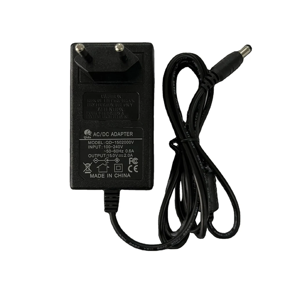 

15V 2A Power Adapter AC-DC Convert 30W Switching Power Charger AC100-240V to DC 15V 2A 50-60Hz Power Supply Adapter US/EU Plug