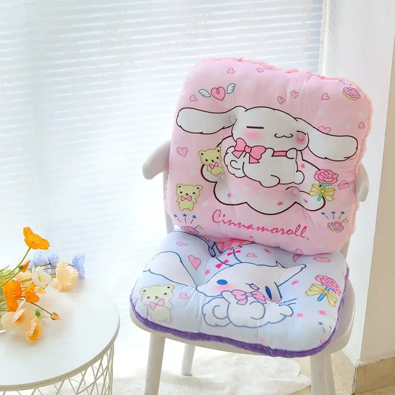 

Sanrios Cinnamoroll аниме милый квадратный стул Подушка игрушка мультфильм спальня домашний декор День рождения Рождественский подарок для друга