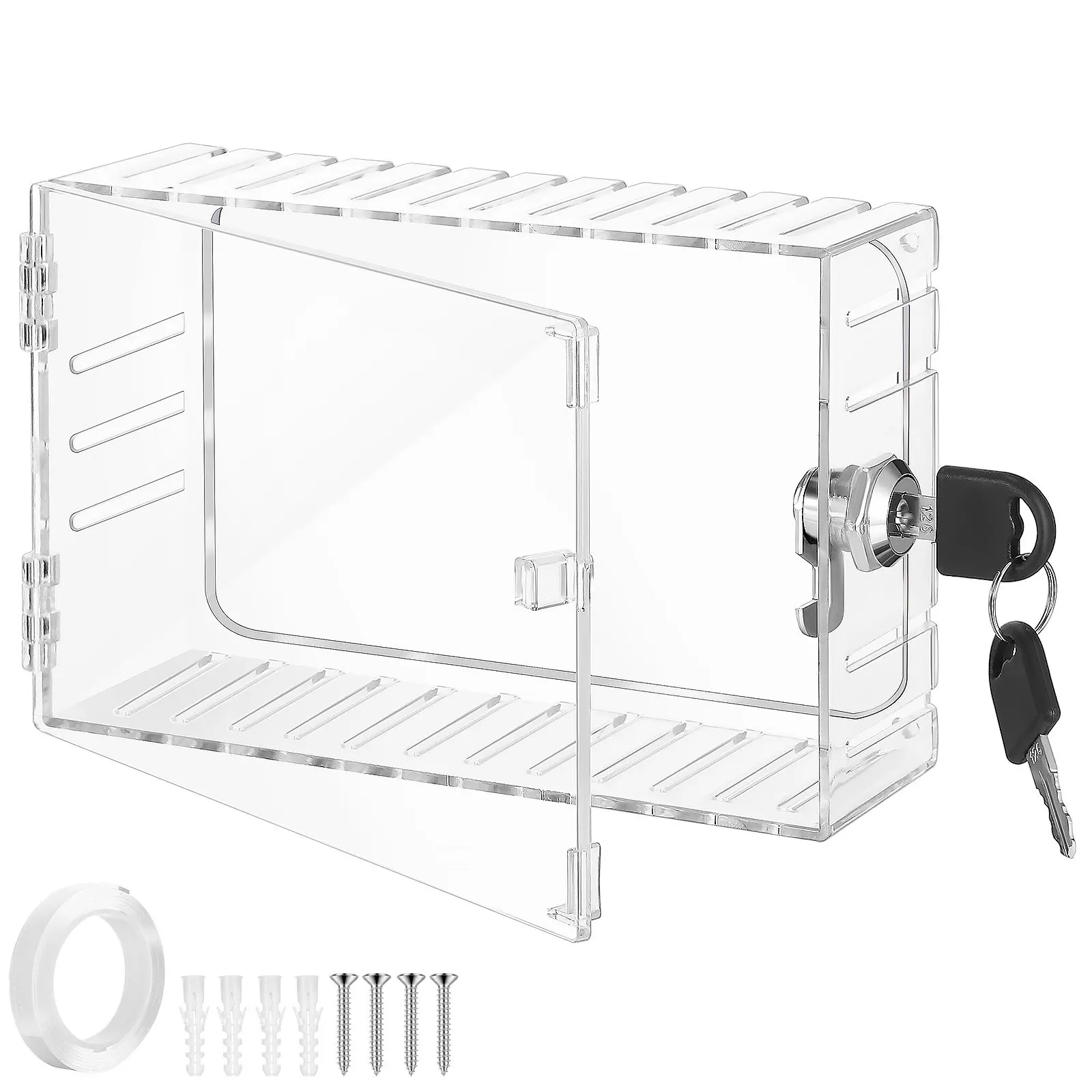 Thermostat Cover Transparent Lock Box Key Security Protective Case Wall Guard Thermostat Protector Replacement Clear Lockable