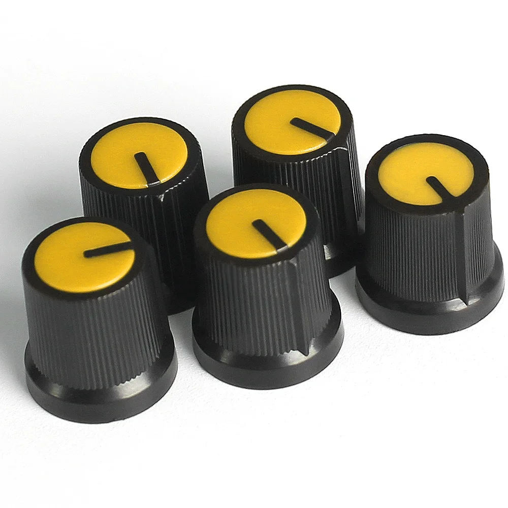 5 قطعة WH148 AG3 الجهد مقبض الباب غطاء 15x15 مللي متر مقابض بلاستيكية صفراء مقبض البرقوق