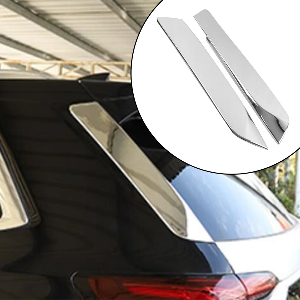 for Cadillac XT6 2020 2021 ABS Chrome Rear Tail Spoiler Window Side Triple-cornered Decoration Cover