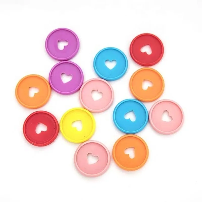 Mushroom Hole Notebook Colorful Binding 100PCS 35MM Plastic Disc Heart DIY Office Binder Rings Loose Leaf Round Buckle Hoop
