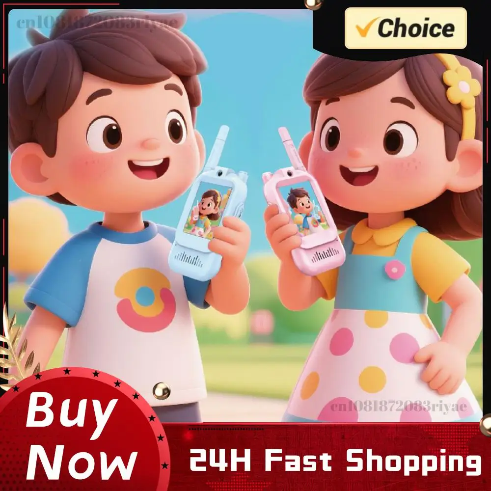 

Видеорации для детей, 2 шт., перезаряжаемые детские рации с видеодисплеем, игрушечные радиостанции для мальчиков и девочек