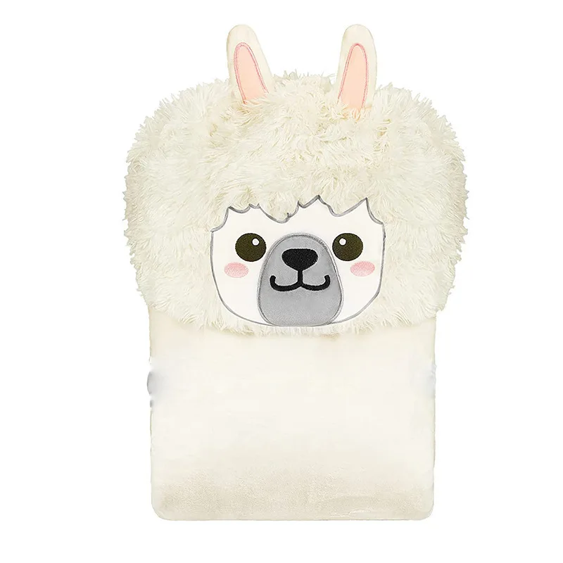 Oversized Alpaca Wearable Blanket Hoodie Poncho Cozy Home Blanket Gift for Ladies and Gentlemen