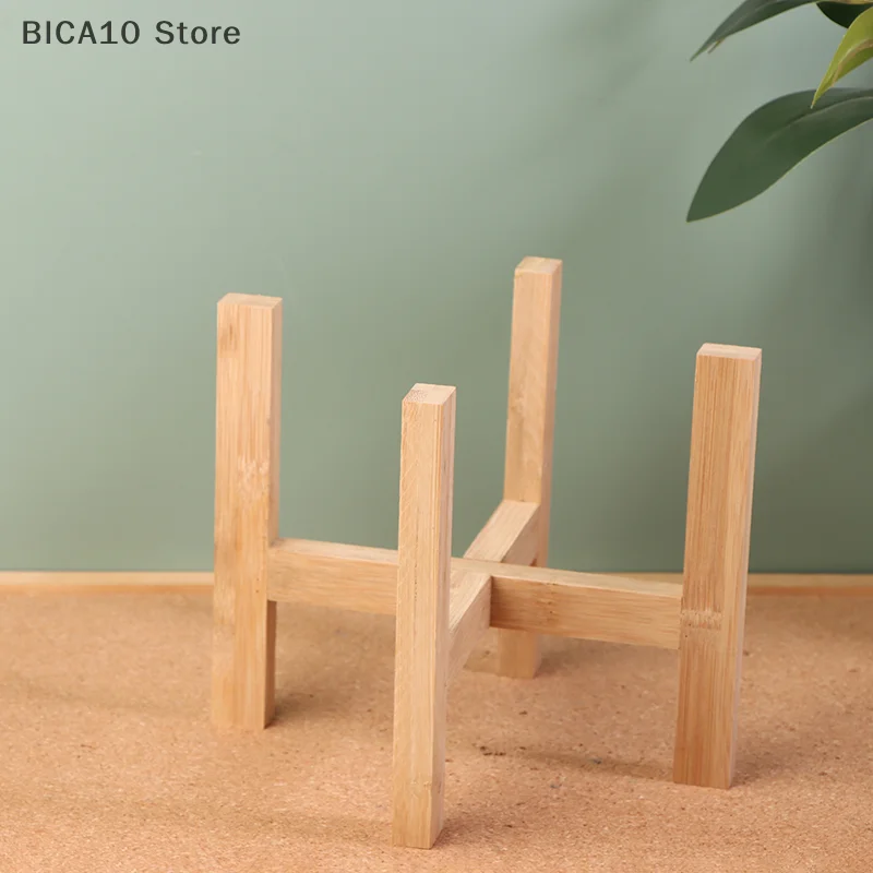 Soporte de exhibición para bonsái, bandejas de bambú de pie, soporte para maceta de madera, estante de madera para plantas, decoración interior del hogar, suministros de jardín