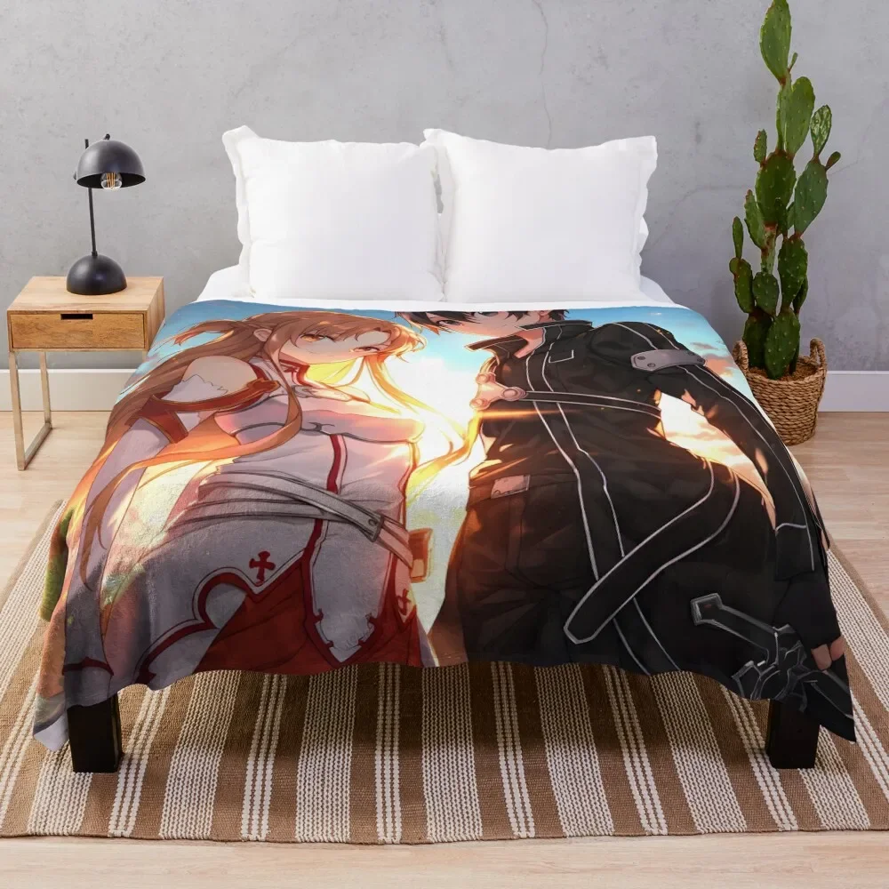 

Asuna SAO Cute Anime Girl Throw Blanket Ultra Soft Flannel Fleece Blanket for All Seasons