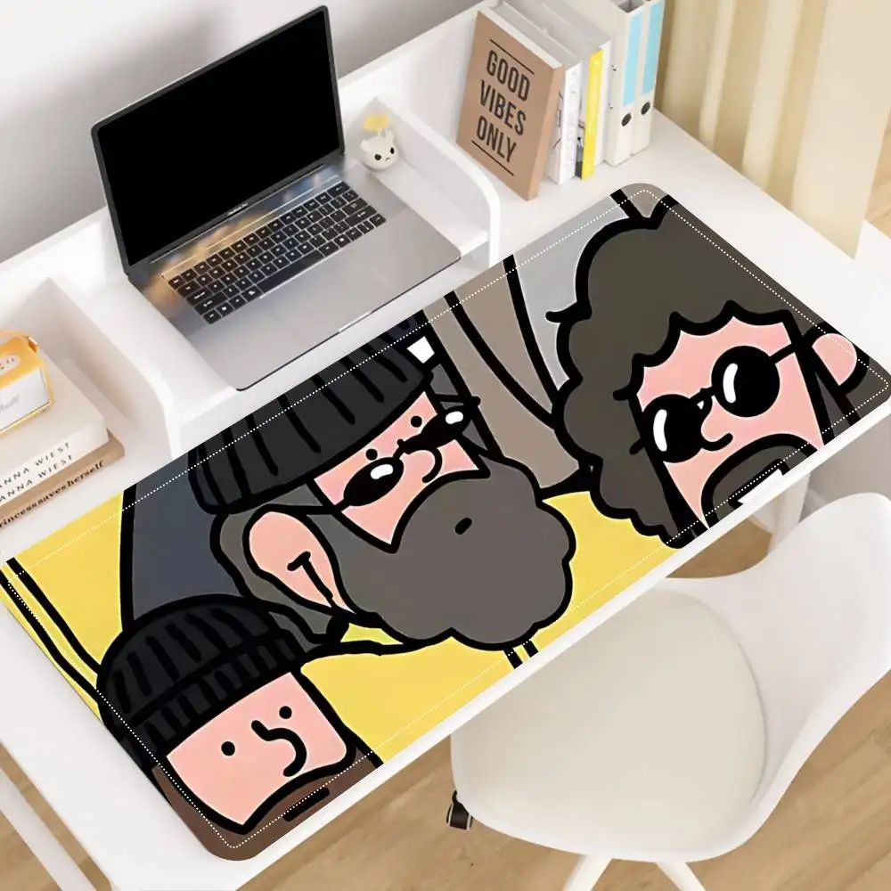 Interesting Beard Man Mousepad Premium Locking Edge Mouse Mat Speed Mouse Pad Ultrafine Surface Desk Mat