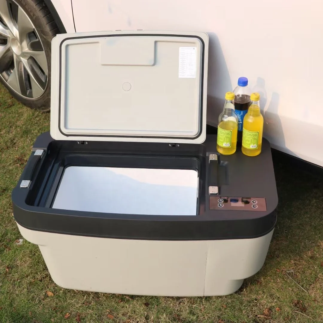EV Auto Accessories for Tesla Y Custom Color 12v Portable Compressor 35L Car Refrigerator Fridge Freezer Electric Cooler