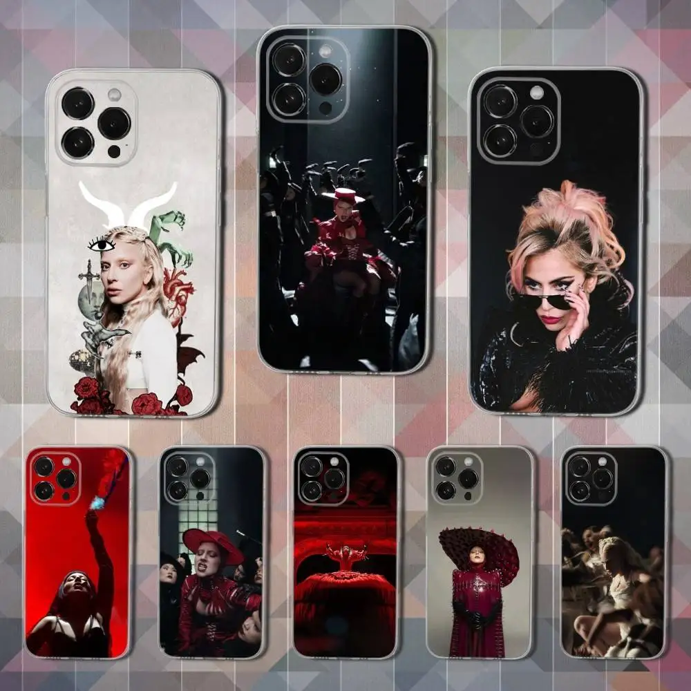 

Hot M-MAYHEM L-Lady G-Gaga Phone Case For iPhone 16,15,14,13,12,11 Pro,Max,Plus,X,XS,XR,SE,Mini Transparent Soft Cover