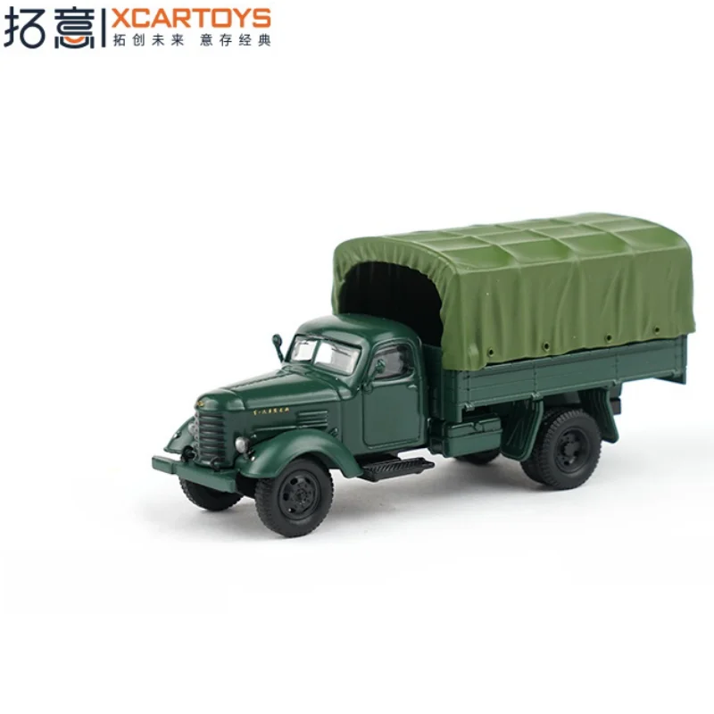 

Xcartoys&POPRACE 1/64 Liberated CA141 CA10 truck transporter crane simulation alloy open cover car model