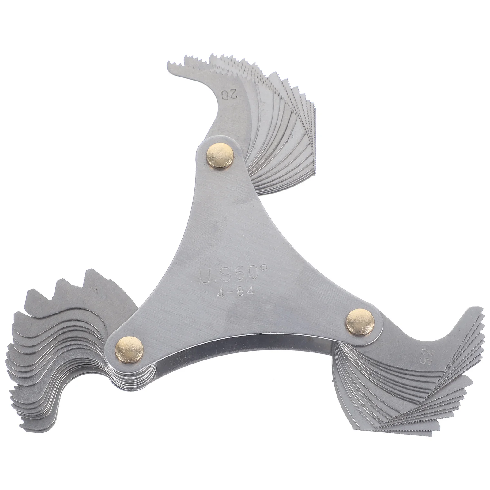 51pcs 나사 피치 게이지 스테인리스 스틸 다목적 나사 측정 도구 내외부 나사 정밀 측정용