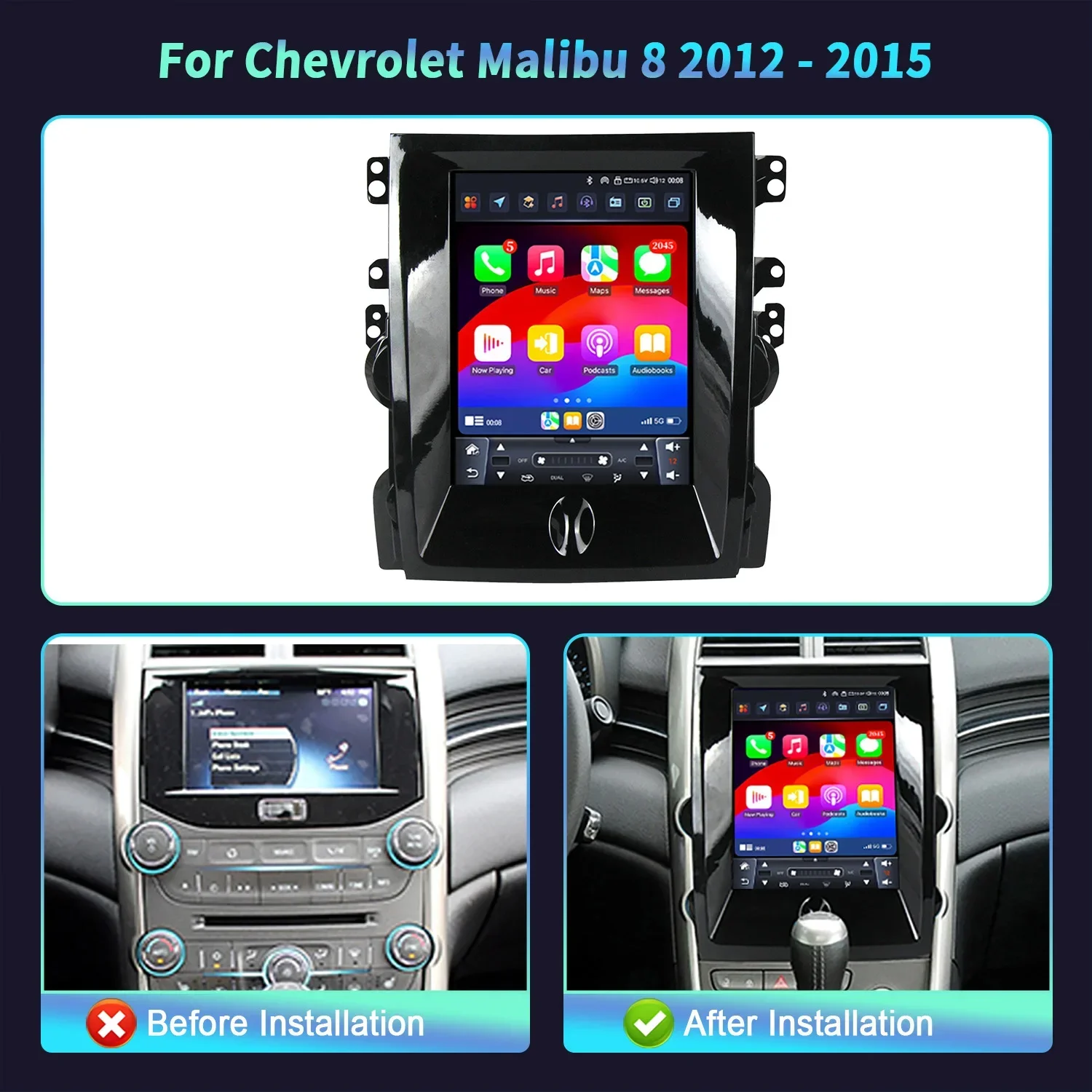 9.7inch Android 14 Car Radio For Chevrolet Malibu 8 2012-2015 4G GPS Wireless Bluetooth Carplay Multimedia Touch Screen Stereo