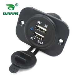 Car Charger Socket With Panel Black White 12V Waterproof Cigarette Lighter Adapter for Car Boat Marine Motorcycle Truck