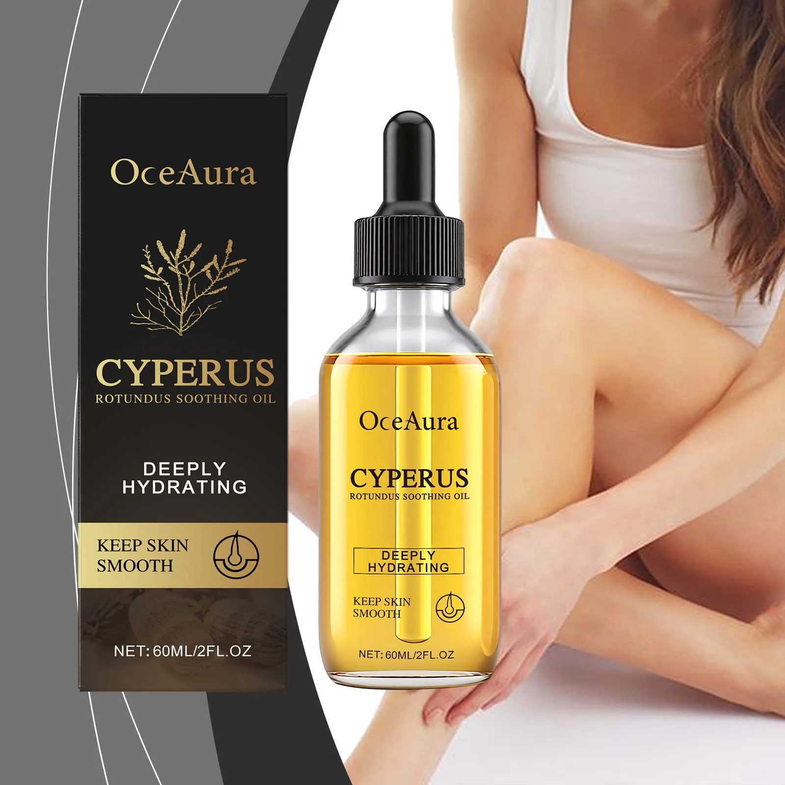 

OceAura Aromatic Essential Oil Gentle Care Hair Removal Improves Smooth Skin by Removing Excess Body Hair Daily Care Oil