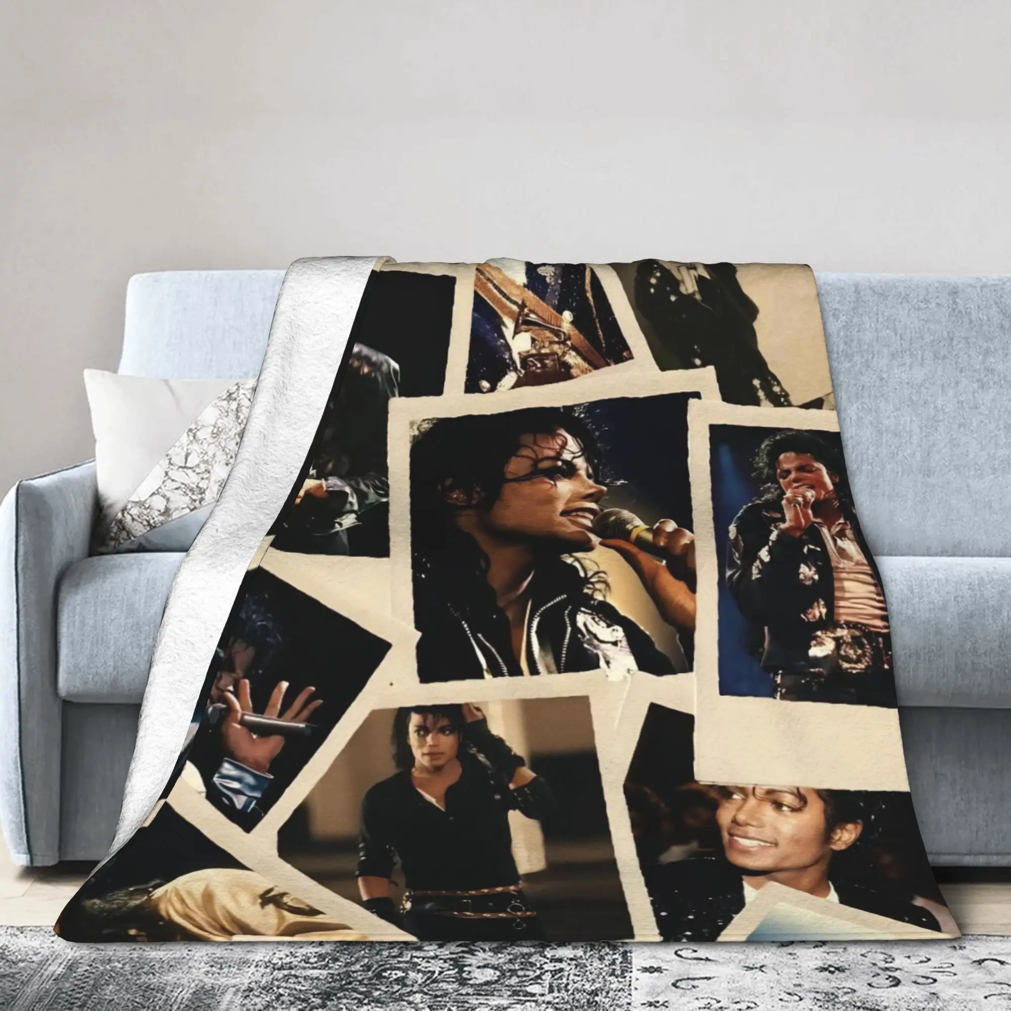 J-Jacksons Singer MJ Fleece Throw Blankets  Blanket for Bed Bedroom Lightweight Thin Bed Rug