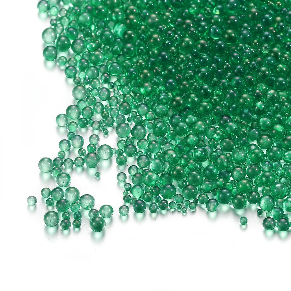 100g 0.4-3mm Mini Bubble Ball Kralen Kleine Glazen Kraal Hars Vulling voor Siliconen Mal UV Hars Epoxy Filler DIY Nail Art Decor