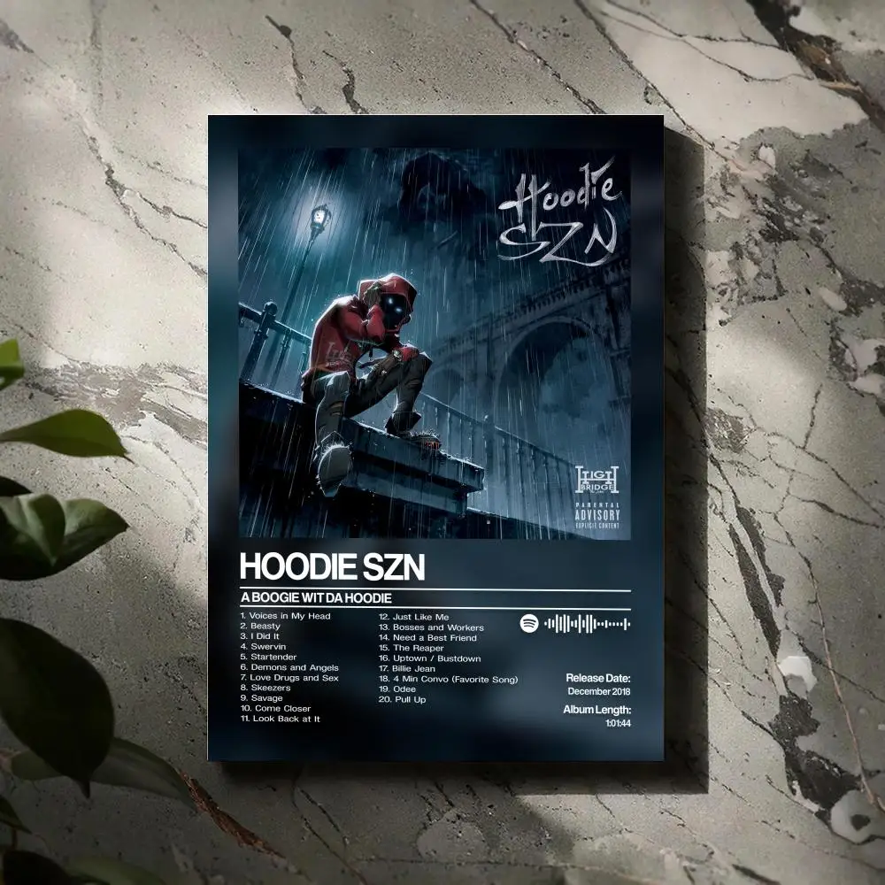 

Hoodie SZN A Boogies wit da Hoodie Poster Prints Canvas Painting Wall Art Picture Living Room Home Decor Music Album Cover