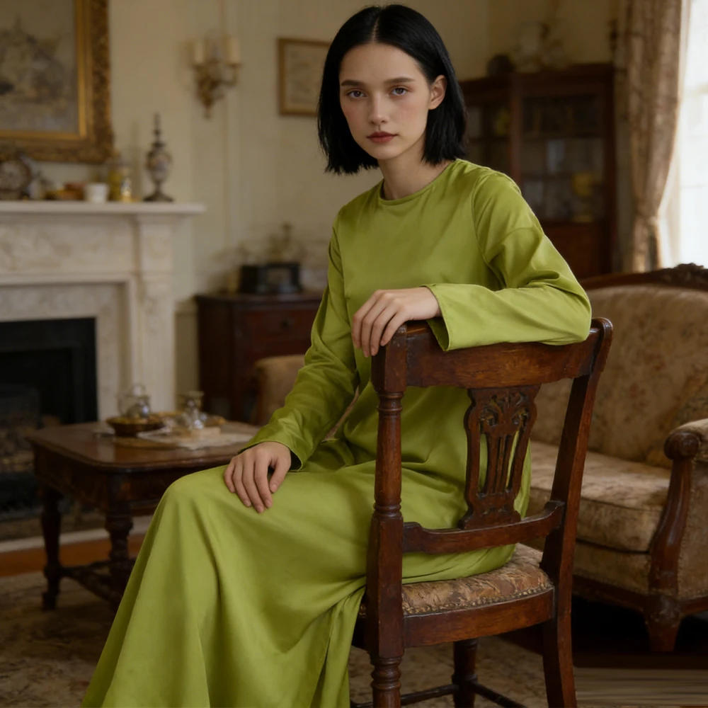 

2026 Ramadan Fashion Solid Color Muslim Dress for Women Dubai Abaya Satin Kaftan Islam Clothing Turkey Robe Arabic Vestidos Gown