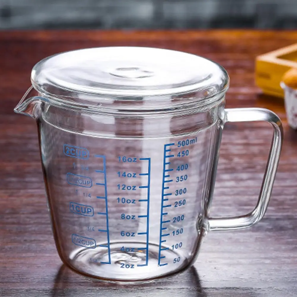 Useful Measuring Cup Broken-resistant Clear Scale Design Glass Graduated Juice Cup