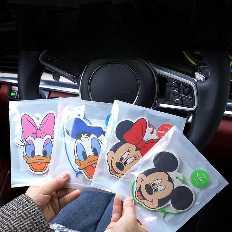 Anime Disney Car Fragrance Pendant Mickey Minnie Donald Duck Pattern Car Aromatherapy Water Removing Odors Purifying Air