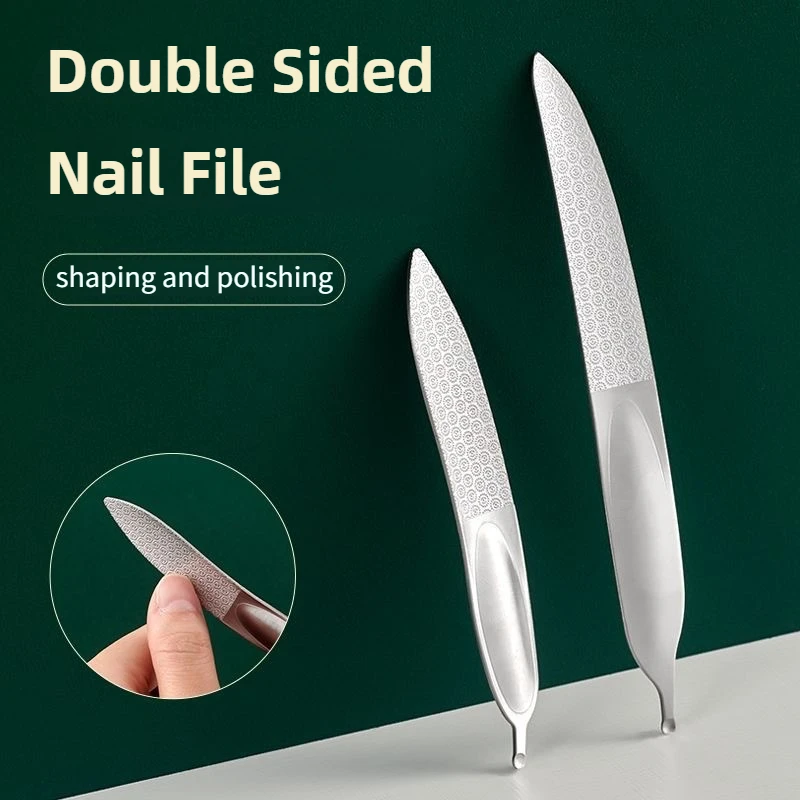 ملف الصلب مسمار الفن المهنية ملف الأظافر ملف الأظافر المعدنية مزدوجة الوجهين عالية الجودة ملف الأظافر مانيكير باديكير أدوات التجميل