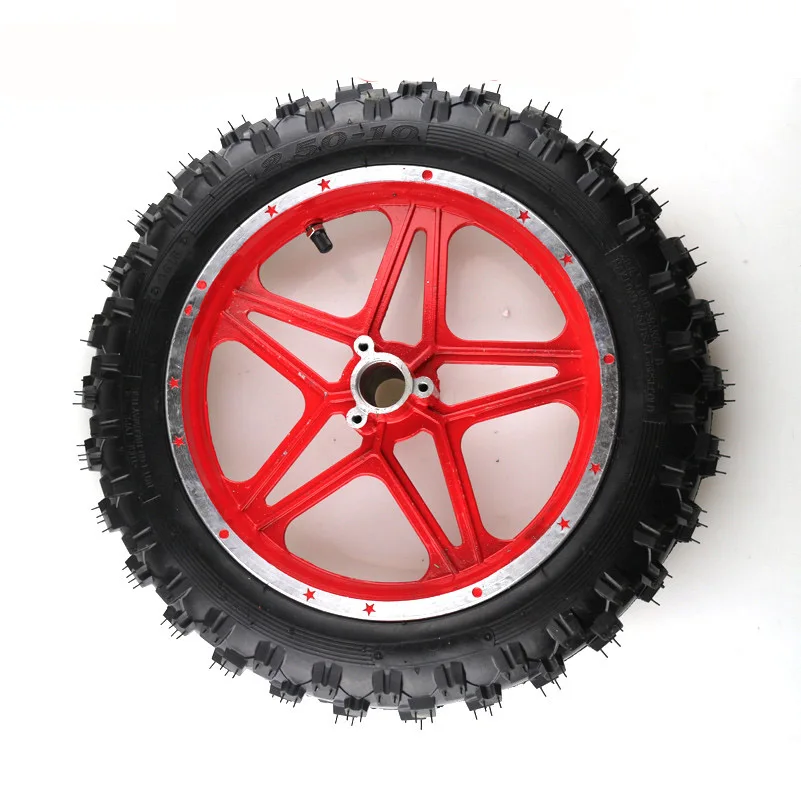 2.50-10 Tire Front And Rear Wheel 10 Inch Cross Country Motorcycle Wheel for Motocross mini motorrad child