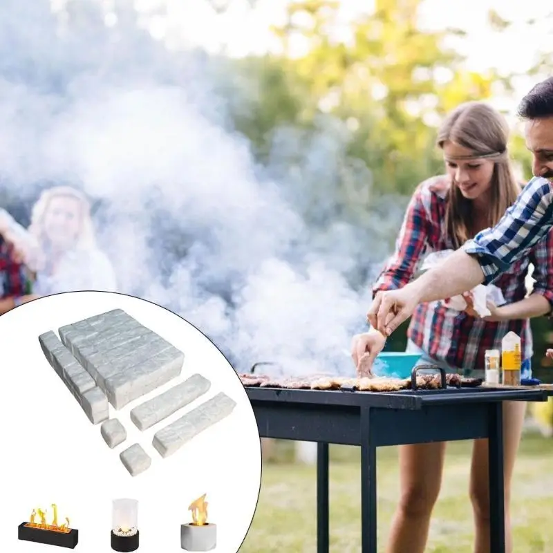 652F 96 Uds fogón sobremesa mecha lana cerámica combustibles bioetanol mecha fieltro carbono aislamiento fibra