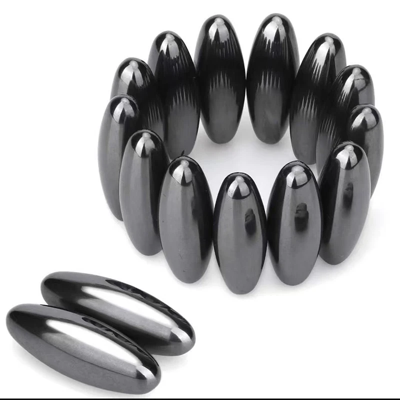 Magnetic Rugby Ball Tumbled Stones Stress Relief Oval Ferrite Magnet Beads Set Health Care Massager Home Decor Fridge Magnets