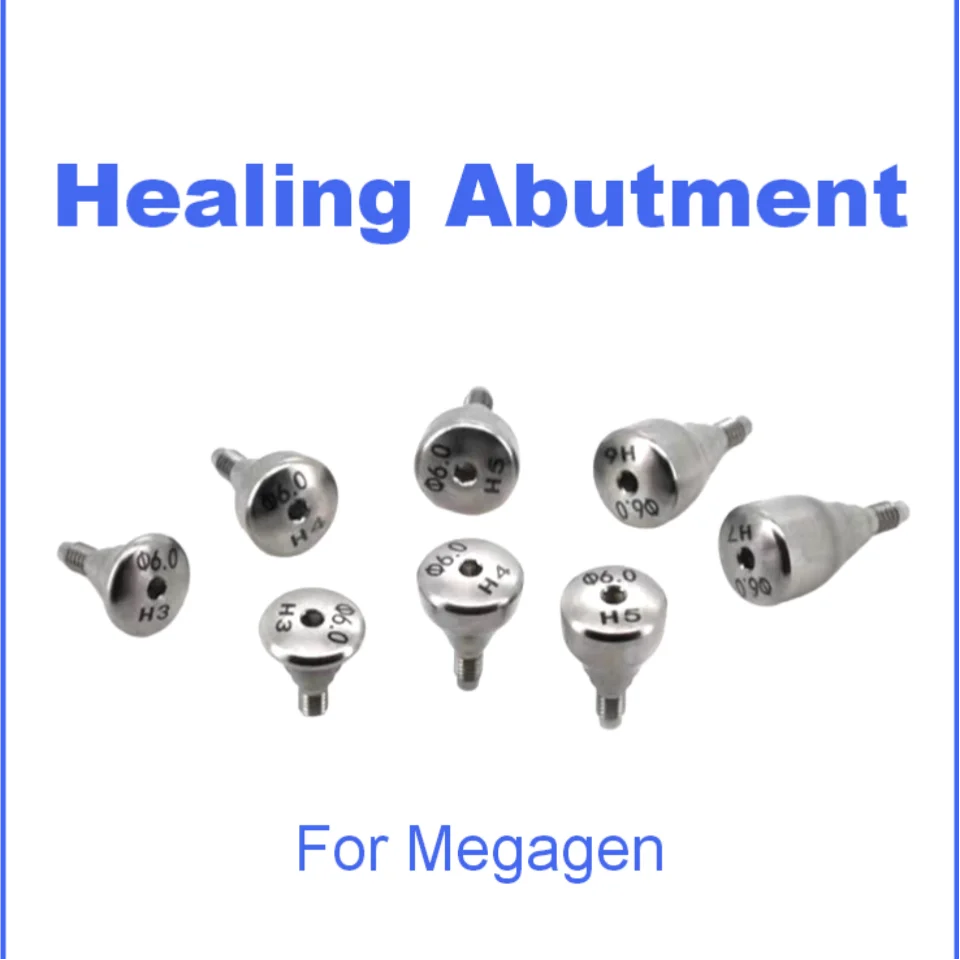 Titanium Dental Healing Abutment Compatible with Megagen Implant System Gingival Former Healing Cap High Precision Accessories