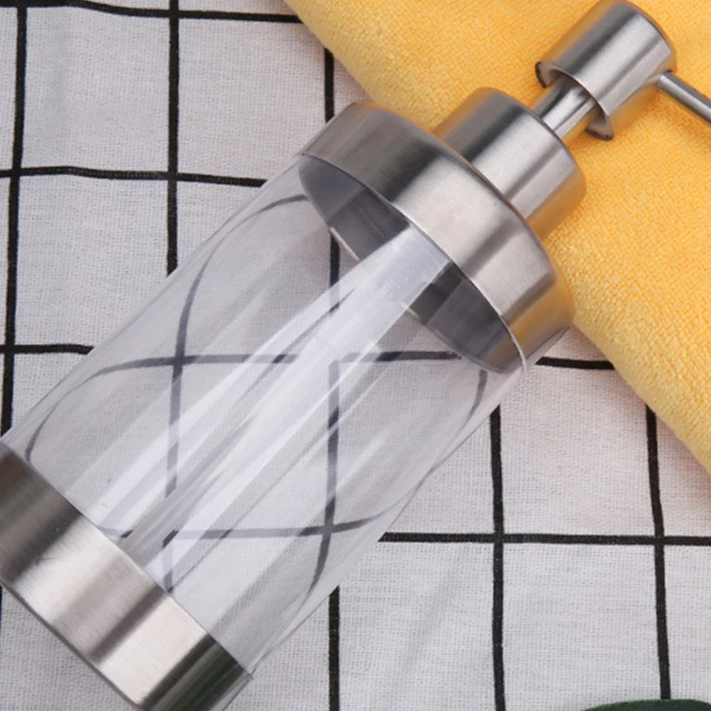 

2Pcs 350Ml Shampoo Bottle Stainless Steel Pump Head Refillable Reusable Creative Design for Bathroom Kitchen Office