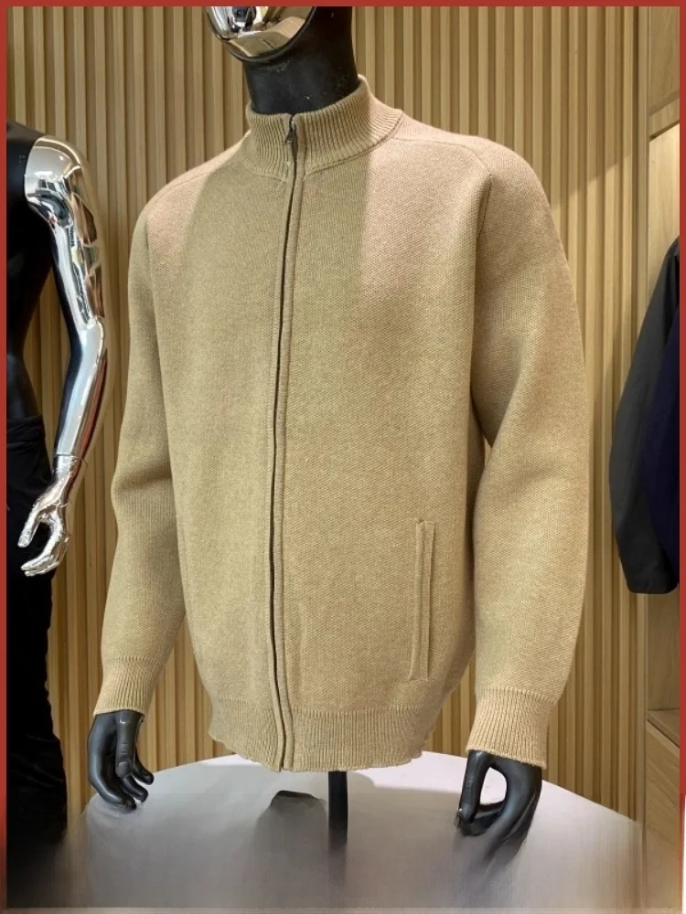 

Итальянская роскошная мужская трикотажная длинная све Jaet Thiened, зимнее новое поступление, повседневная одежда с цветочным узором, на молнии из чистого хлопка D...